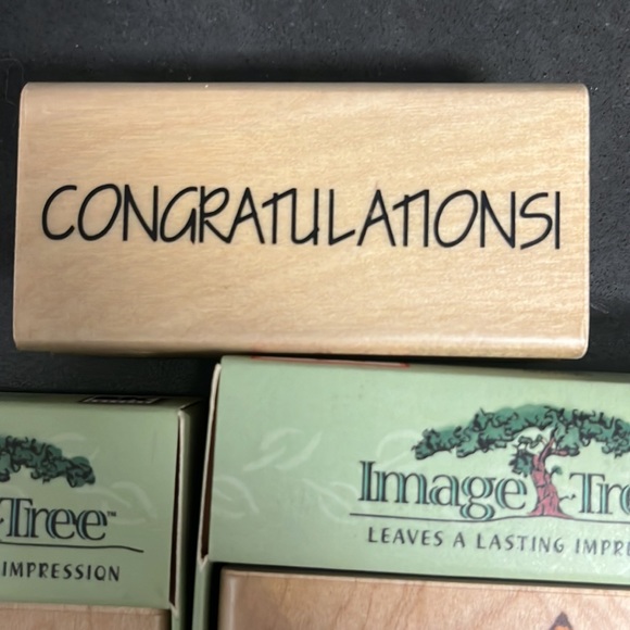 3 piece stamp set with small ink pad bonus! Amazing condition. Hardly used. - Picture 2 of 11